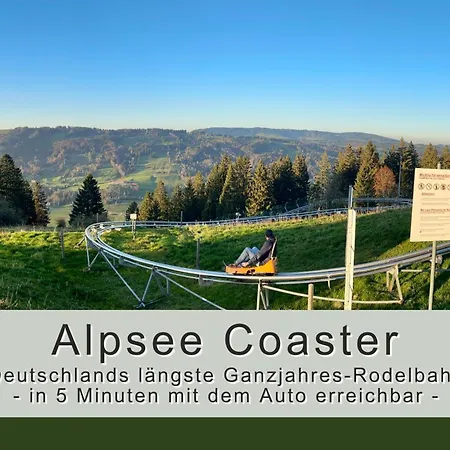 Fraeulein-fink - Alpsee 5 Min - Neue Grosszuegige Suedterrasse Mit Garten - Gratis Wlan - Waschmaschine - Garage Apartment